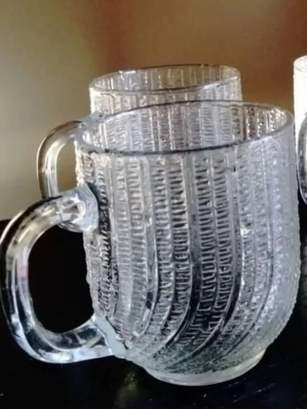 Four Vintage Seabreeze Arcoroc Mugs, French